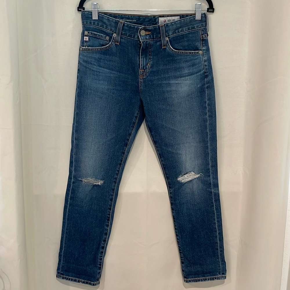 AG Adriano Goldschmied Distressed Denim sz 25